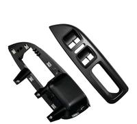 Poignées Porte Intérieure Pour Skoda Pour Octavia 2 A5 1Z1867171B 1Z1867175C X1/x2 Support Poignée Porte Intérieure Bouton Commutation Lève-vitre Garniture(1Set-Black)