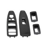 Poignées porte intérieures Pour La Série 3 4 Pour M3 Pour M4 Pour F30 Pour F34 Poignée De Porte Intérieure Avec Poignée Garniture De Couvercle Extérieur(Switch Panel 4pcs A)