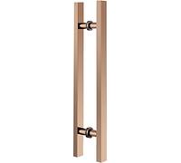 Poignées Porte Modernes en Acier Inoxydable Porte coulissante en Verre, avec Accessoires Montage Maison, Magasin, Garage, Bureau, Rosace d/Longueur 50 cm