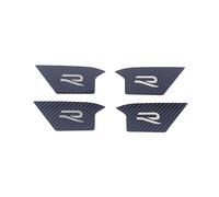 Poignées Porte Voiture pour VW pour Golf 8 MK8 pour Pro R 2020 2021 2022 2023 Garniture Couvercle De Panneau De Cuvette De Poignée De Porte Intérieure De Voiture(Carbon Fiber Black)