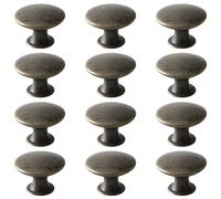 Poignées pour armoires et tiroirs avec vis paquet de 12 Bronze
