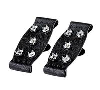 Poignées pour chaussures de glace, crampons réglables antidérapants à 5 dents de 2 pièces | Crampons pour chaussures de neige - pour hommes Femmes Outdoor Randonnée d'hiver Escalade Alpinisme Camp