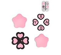 Poignées pour Nintendo Switch 2, capuchons de joystick pour Switch2, coque de joystick analogique pour manette Joycon NS2 avec autocollant pour bouton, cœur étoilé, rose, noir