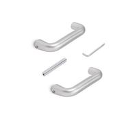 Poignées pour serrures de porte en verre pour intérieur, Modèle en U, Aluminium, Anodisé mat