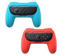Poignées pour Switch 2 pour JoyCon 2, FASTSNAIL Antidérapant Kit de Poignée Compatible avec Switch 2, Manette Accessoire pour Switch 2,Pas pour Switch 2017 et OLED(Rouge+Bleu)