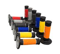 Poignées Progrip Slim Semi-gaufrées Noir/Rouge Noir,Rouge