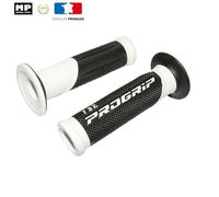 Paire Poignée Pro Grip 732 Noir/Blanc Universel Moto Scooter Enduro Motard
