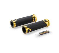 Puig 22271O Poignées avec insert en aluminium anodisé et caoutchouc antidérapant améliorant l’adhérence, le contrôle et le confort de conduite, Or