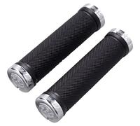 Reverse Components R-shock Lock-on Grips Argenté 130 mm Black / Silver