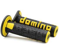 Poignées revêtement Guidon Off Road Domino A360 Noir et Jaune pour Moto Cross TT