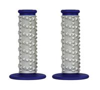 Poignées Scar X2R Dual Density Full Diamond-Gris/Azul Pour Moto Rechanges