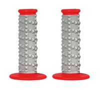 Poignées Scar X2R Dual Density Full Diamond-Gris/Rouge Pour Moto Rechanges
