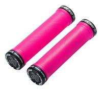 Poignées Spin Lock-On 30mm x 130mm Fuchsia Fluo/Noir 933000269 REVERSE Vélo Vtt