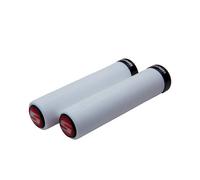 Poignées Sram Locking Grips Mousse 129Mm White With Single Black Clamp And End Plug Noir
