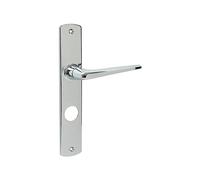 Poignées sur plaques à cylindre rond 26,5 mm - zamak chromé - Riv Bloc VACHETTE