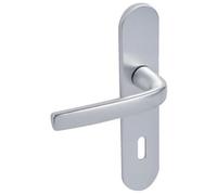 Vachette Poignée de porte Logio – Bec-de-cane, entraxe 165 mm, aluminium anodisé argent