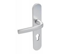Poignées sur plaques bec de cane - entraxe 195 mm - alu argent - Logio VACHETTE