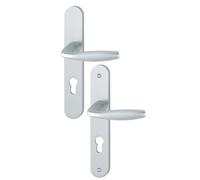 Poignées sur plaques clé I - aluminium argent - 38-47- New York HOPPE