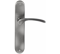 Ensembles sur plaque Sara en aluminium - entraxe 195 mm - nickelé mat - clé I - sans ressort de rappel CADAP