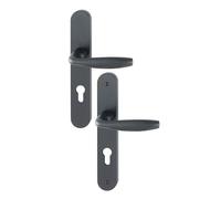 Poignées sur plaques clé I - aluminium noir mat - 48 à 57 - New York HOPPE