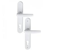 Hoppe Poignées sur plaques Atlanta – Clé I – entraxe 92 mm – Blanc 9016