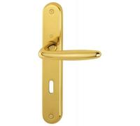 Poignées sur plaques clé I - laiton poli - Roissy HOPPE