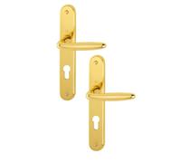 Poignées sur plaques clé I - laiton poli - Roissy HOPPE