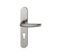 Hoppe – Ensemble de porte plaque large Atlanta 1530/300M – inox brossé F9 – clé i – ép.58/67