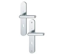 Poignées sur plaques clé L - aluminium argent - Cortina HOPPE