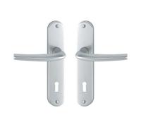 Poignées sur plaques clé L - aluminium argent - San Diego HOPPE