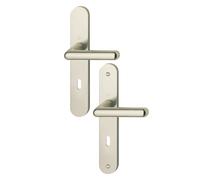 Poignées sur plaques clé L - aluminium champagne - Cortina HOPPE