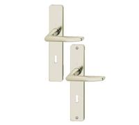 Poignées sur plaques clé L - aluminium champagne - Zürich HOPPE