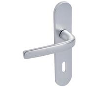 Poignées sur plaques clé L - entraxe 165 mm - alu argent - Logio VACHETTE