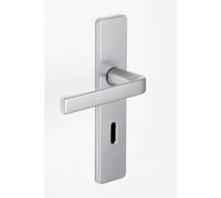 Poignées sur plaques clé L - entraxe 165 mm - argent - Kaza VACHETTE