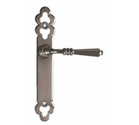 Poignées sur plaques clé L - fer patiné cémenté - Languedoc BOUVET