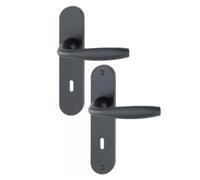 Poignées sur plaques clé L - noir mat - EA 165 mm - New York HOPPE