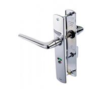 Poignées sur plaques condamnation à voyant - zamak chromé - Riv Bloc VACHETTE