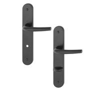 Poignées sur plaques condamnation - EA 195 mm - noir mat - San Diego HOPPE