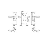 Poignées sur plaques condamnation voyant - aluminium argent - New York HOPPE