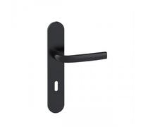 Poignées sur plaques condamnation voyant -EA 195 mm - noir mat - Logio - clé L VACHETTE