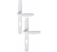 Poignées sur plaques étroites - 58 à 67 - EA70 - blanc - New York HOPPE