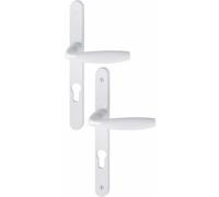 Poignées sur plaques étroites - 68 à 77 - EA70 - blanc - New York HOPPE