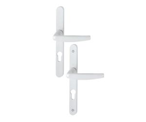 Poignées sur plaques étroites clé I - 68 à 77 - blanc 9016 - Atlanta HOPPE