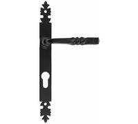 Poignées sur plaques étroites clé I - fer noir cémenté - Bourgogne BOUVET