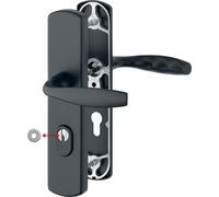 Hoppe Poignées sur plaques renforcées New-York clé I 37 à 52 mm Noir