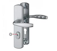 Poignées sur plaques renforcées clé I - argent - New-York HOPPE