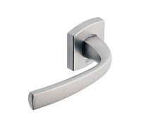 Poignées sur rosaces carrées - aluminium chromé velours - Muze VACHETTE