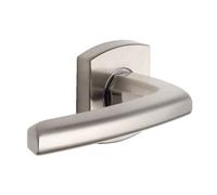 Vachette Poignée de Porte SCULT - Béquille et Rosace Carrée Solidarisées Bec de Cane - pour Portes Épaisseur 30 à 48mm - en Zamak - Carré 7mm - Sous-Rosace Comprise - Garantie 10 Ans - Chrome Velours