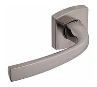 Vachette Poignée de porte MUZE – béquille & rosace carrée solidarisées, 30-48mm, carré 7mm, platine