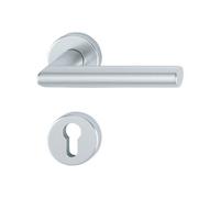 Poignées sur rosaces clé I - aluminium argent - Amsterdam HOPPE